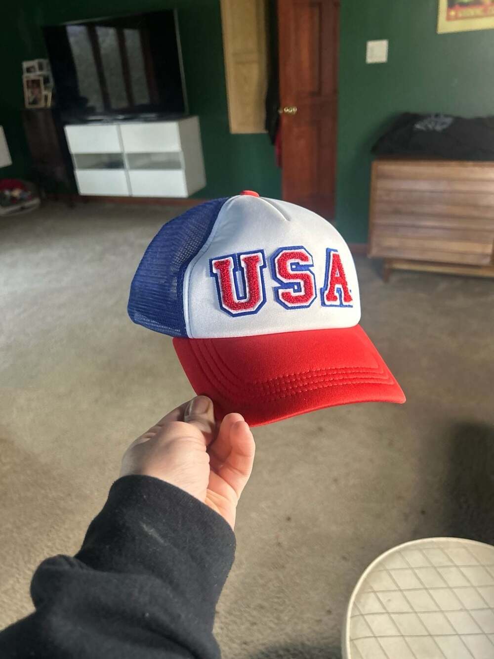 USA Chenille Trucker Hat